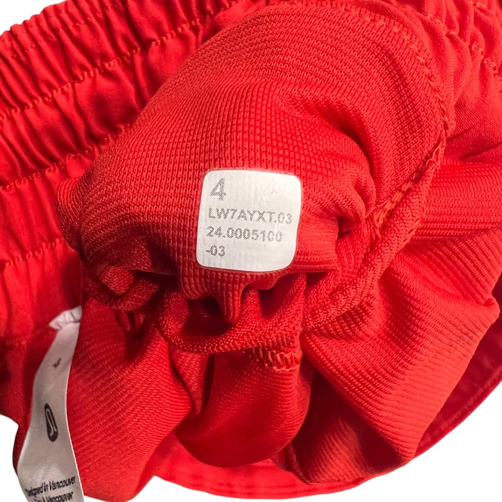 Lululemon Hotty Hot High-Rise Lined Short Red Size 4 NWOT Running Activewear - Picture 5 of 5